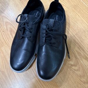 Hush Puppies Black Leather Oxfords